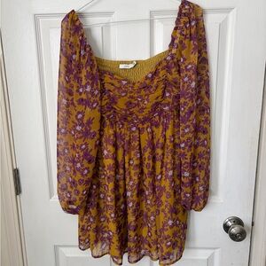 Lush floral babydoll dress